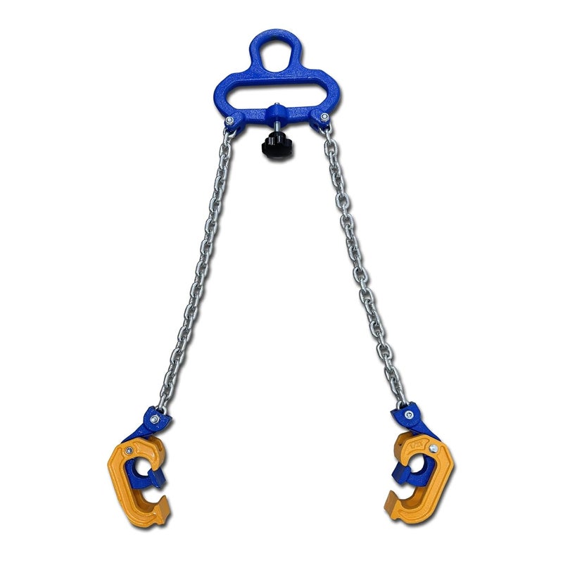 BORUI 1Ton Barrel Lifting Chain for Plastic & Steel Drums 2204LBS 20in Length, 2 Hooks Chain Drum Lifter Barrel clamp for 30 & 55 Gallon Metal/Plastic Drum Barrel, Fits for Crane, Forklift【1T- 2Hooks】 - Image 1